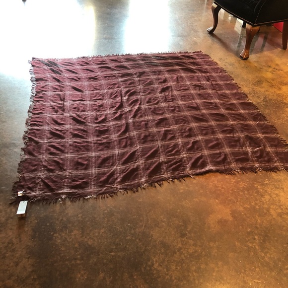 Faliero Sarti Accessories - Faliero Sarti burgundy cashmere silk plaid scarf